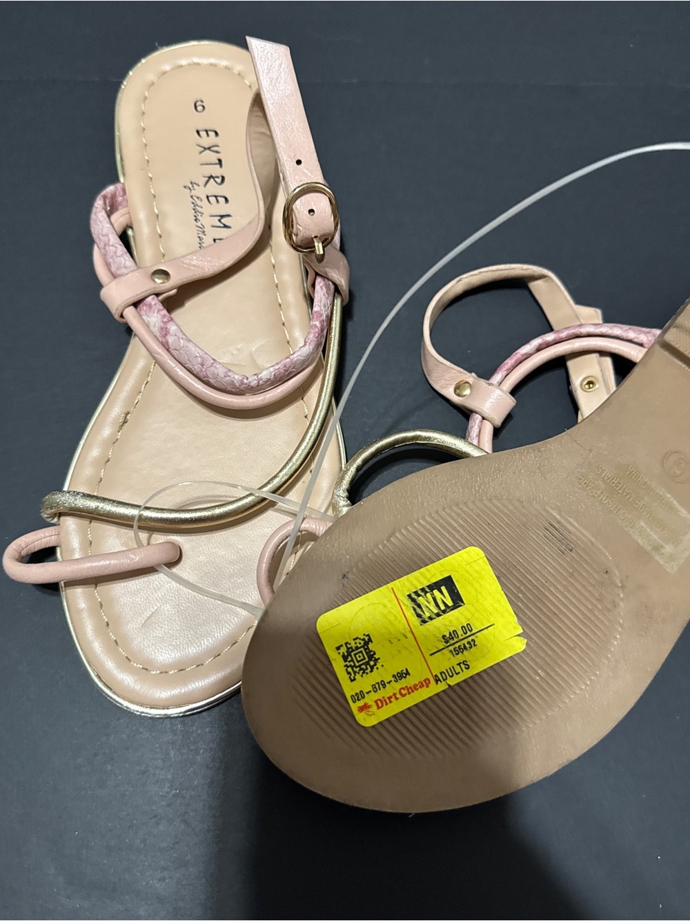 EXTREME Pink Braided Strap Women's Sandals - Picture 9 of 14
